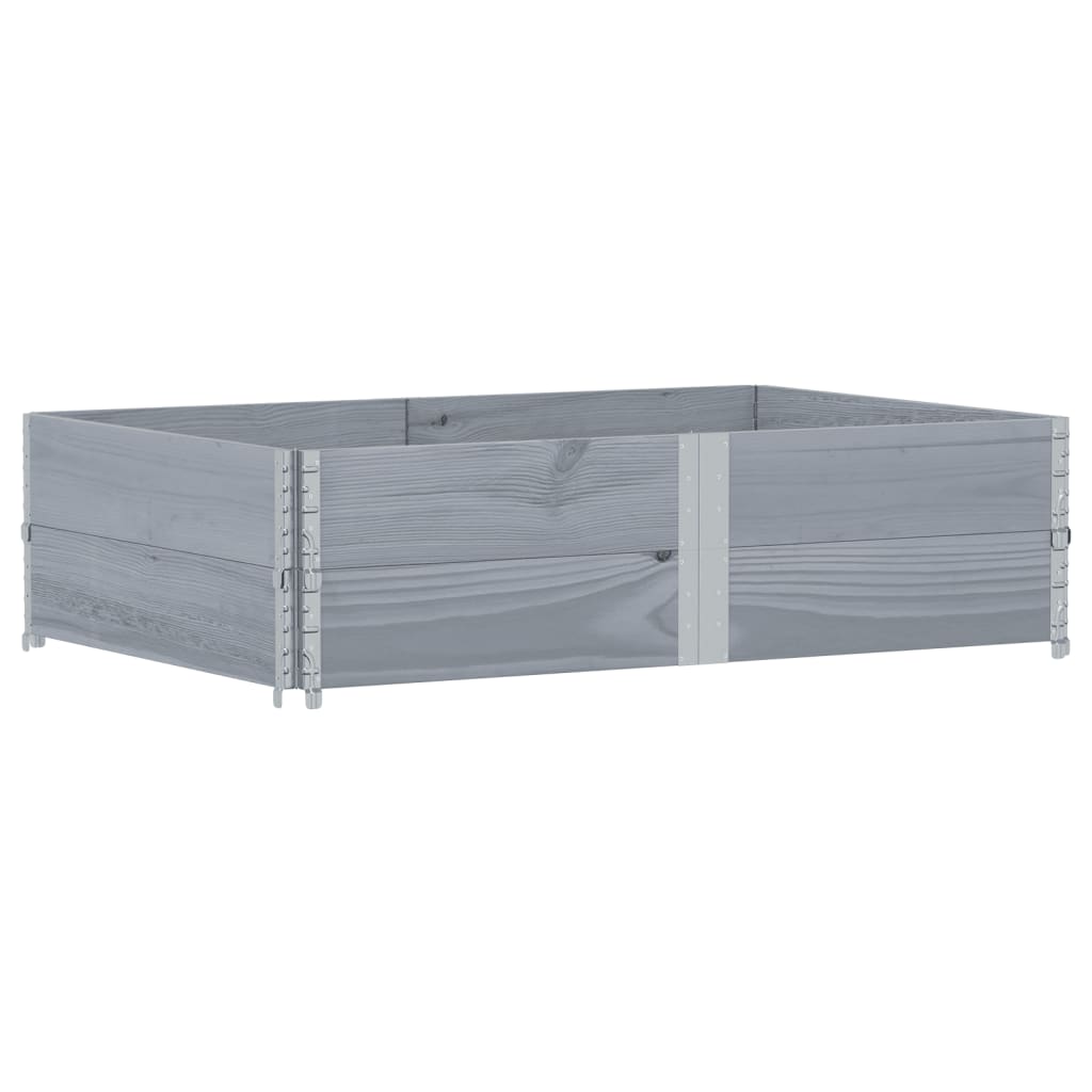 vidaXL Fioriera da Giardino Grigia 150x100 cm Legno Massello di Pino VIDAXL