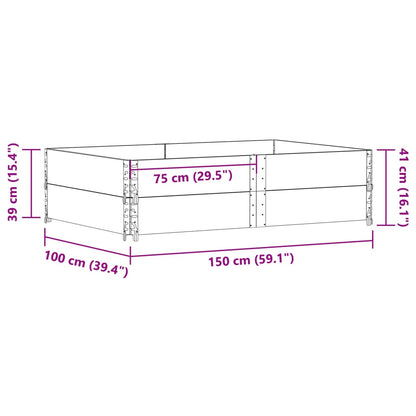 vidaXL Fioriera da Giardino Grigia 150x100 cm Legno Massello di Pino VIDAXL