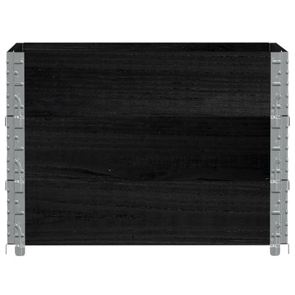 vidaXL Fioriera da Giardino Nera 80x60 cm in Legno Massello di Pino VIDAXL