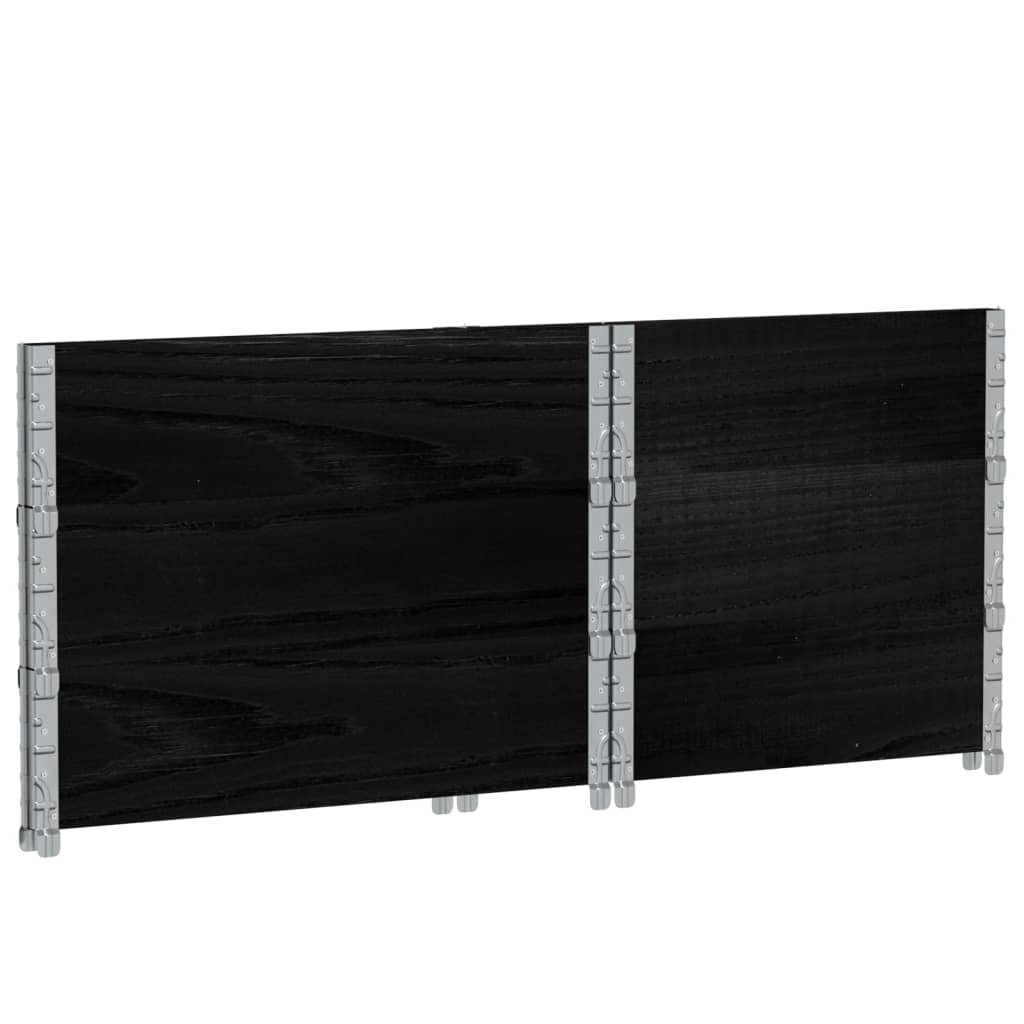 vidaXL Fioriera da Giardino Nera 80x60 cm in Legno Massello di Pino VIDAXL