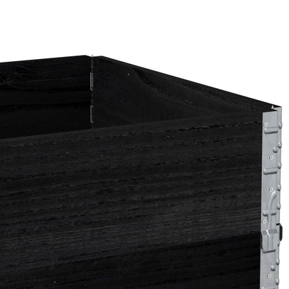 vidaXL Fioriera da Giardino Nera 80x60 cm in Legno Massello di Pino VIDAXL