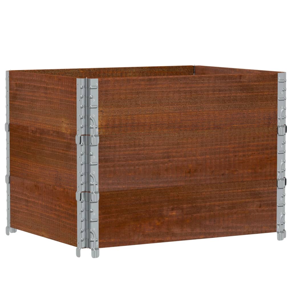 vidaXL Fioriera da Giardino Marrone 80x60 cm Legno Massello di Pino VIDAXL