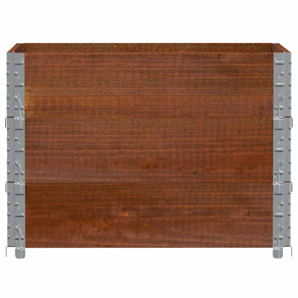 vidaXL Fioriera da Giardino Marrone 80x60 cm Legno Massello di Pino VIDAXL