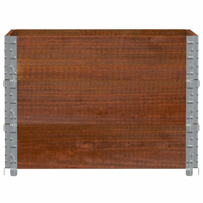 vidaXL Fioriera da Giardino Marrone 80x60 cm Legno Massello di Pino VIDAXL