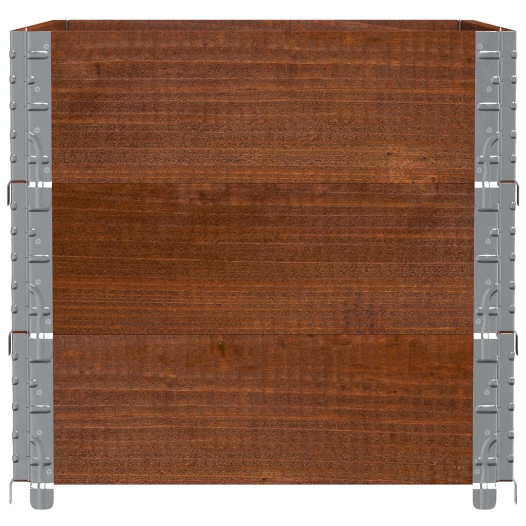 vidaXL Fioriera da Giardino Marrone 80x60 cm Legno Massello di Pino VIDAXL
