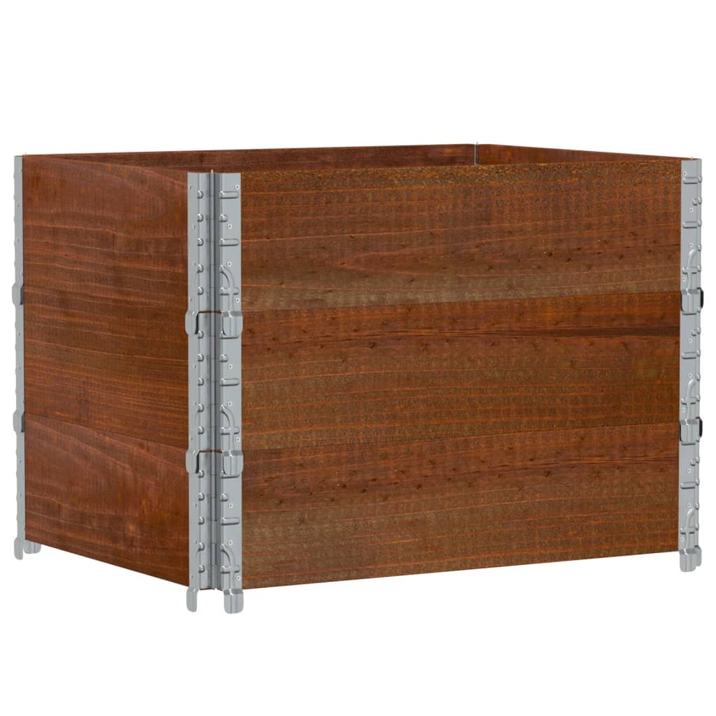 vidaXL Fioriera da Giardino Marrone 80x60 cm Legno Massello di Pino VIDAXL