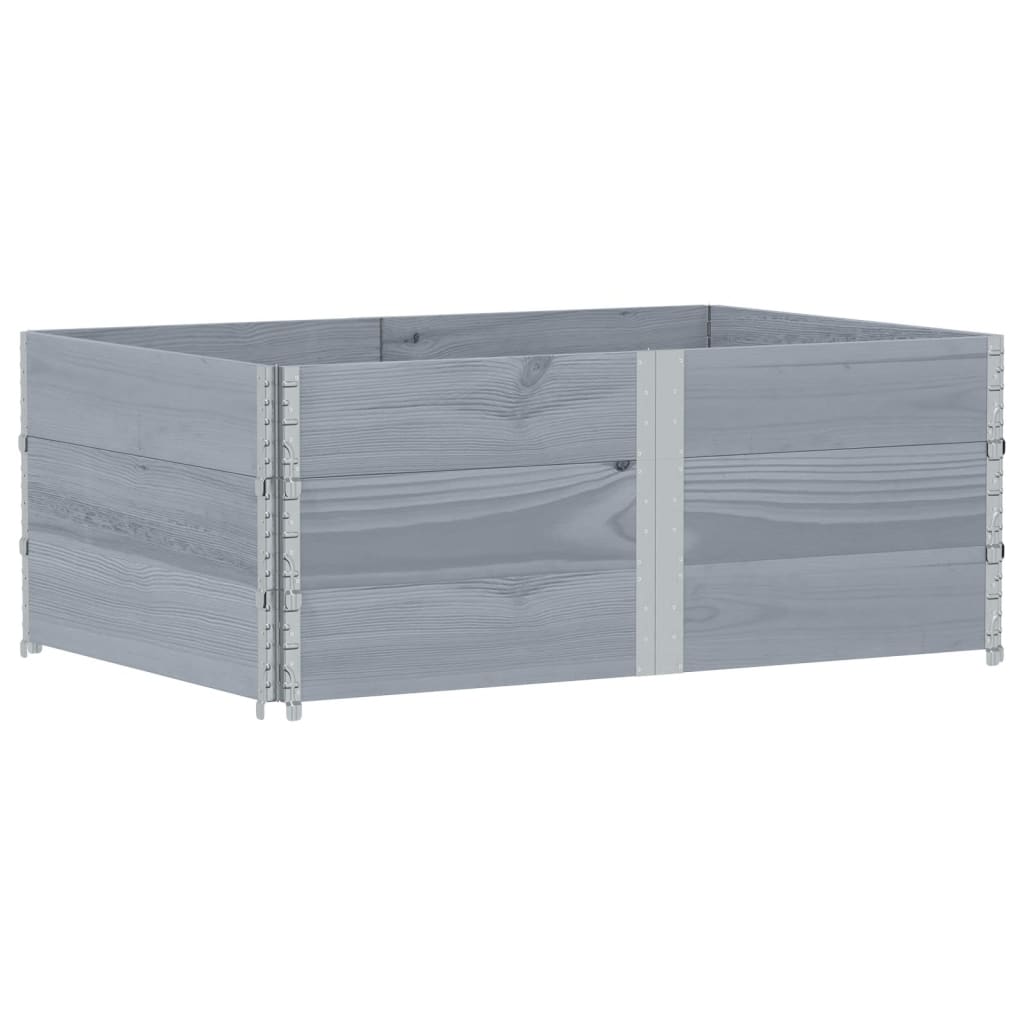 vidaXL Fioriera da Giardino Grigia 150x100 cm Legno Massello di Pino VIDAXL