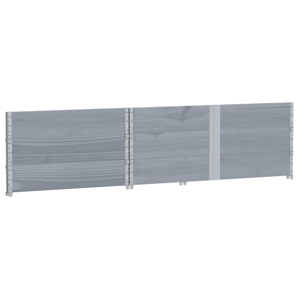 vidaXL Fioriera da Giardino Grigia 150x100 cm Legno Massello di Pino VIDAXL