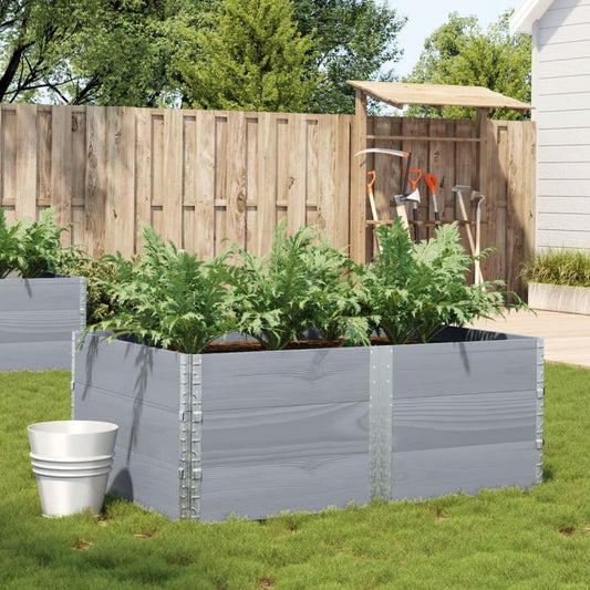 vidaXL Fioriera da Giardino Grigia 150x100 cm Legno Massello di Pino VIDAXL