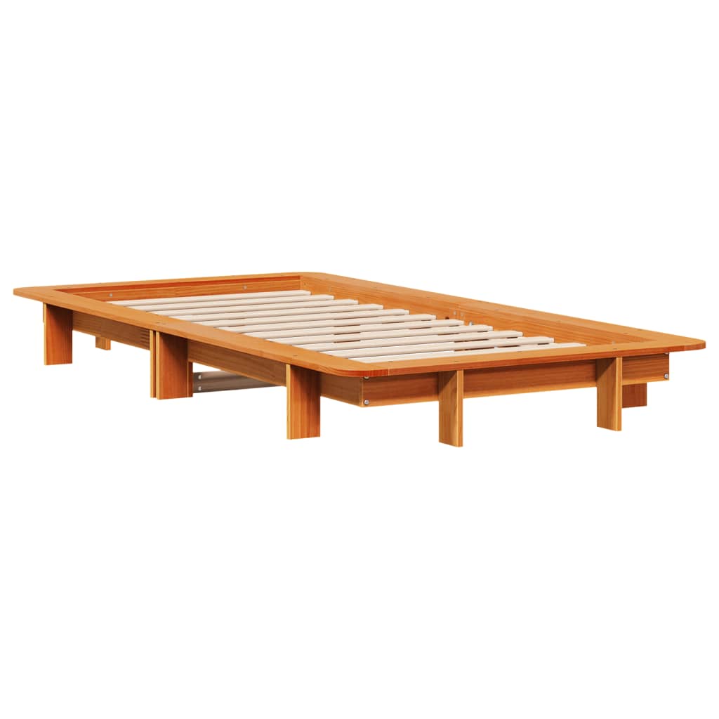vidaXL Letto senza Materasso Marrone Cera 90x200 cm Legno di Pino VIDAXL