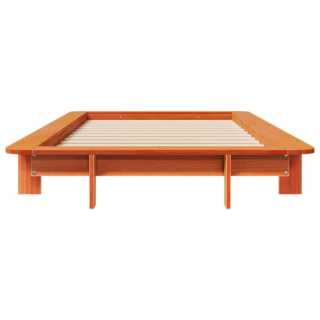 vidaXL Letto senza Materasso Marrone Cera 90x200 cm Legno di Pino VIDAXL