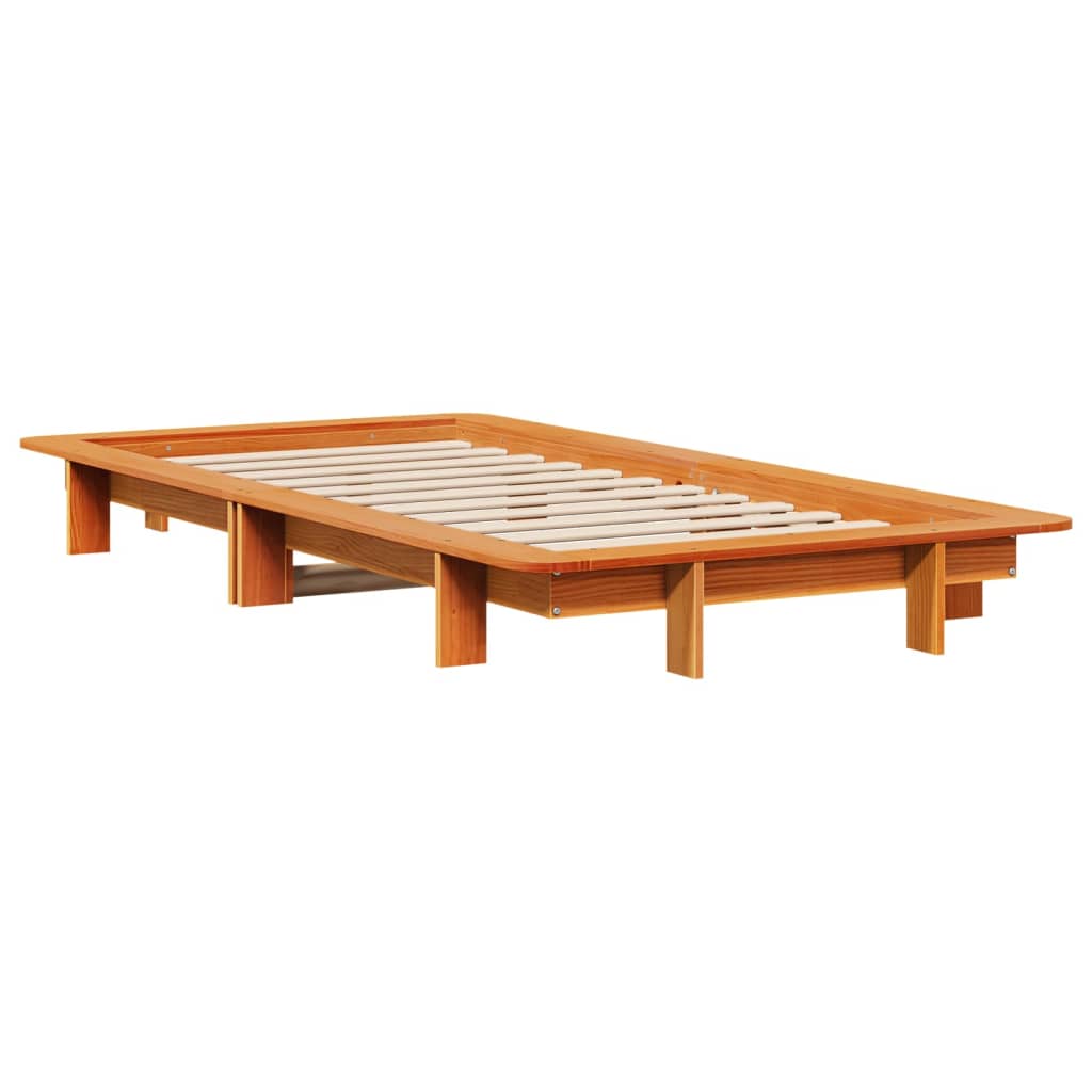 vidaXL Letto senza Materasso Marrone Cera 90x200 cm Legno di Pino VIDAXL