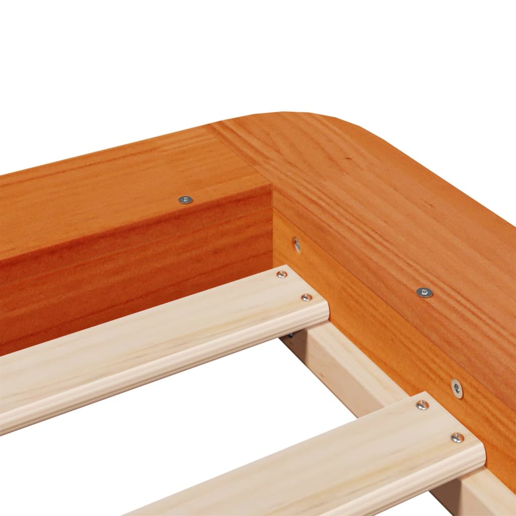 vidaXL Letto senza Materasso Marrone Cera 90x200 cm Legno di Pino VIDAXL