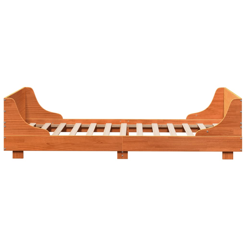 vidaXL Letto senza Materasso Marrone Cera 90x200 cm Legno di Pino