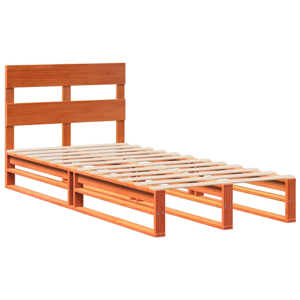 vidaXL Letto senza Materasso Marrone Cera 90x200 cm Legno di Pino VIDAXL