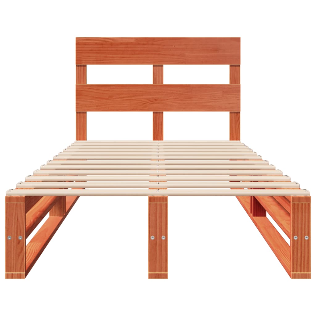 vidaXL Letto senza Materasso Marrone Cera 90x200 cm Legno di Pino VIDAXL
