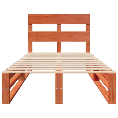 vidaXL Letto senza Materasso Marrone Cera 90x200 cm Legno di Pino VIDAXL