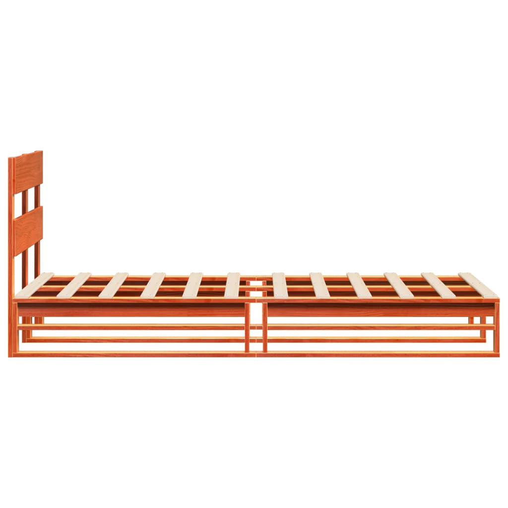 vidaXL Letto senza Materasso Marrone Cera 90x200 cm Legno di Pino VIDAXL
