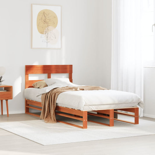 vidaXL Letto senza Materasso Marrone Cera 90x200 cm Legno di Pino VIDAXL