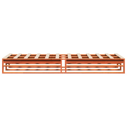 vidaXL Letto senza Materasso Marrone Cera 90x200 cm Legno di Pino