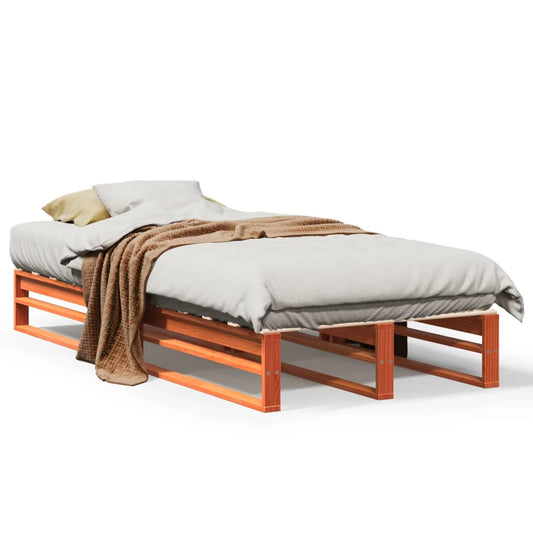 vidaXL Letto senza Materasso Marrone Cera 75x190 cm in Legno di Pino VIDAXL