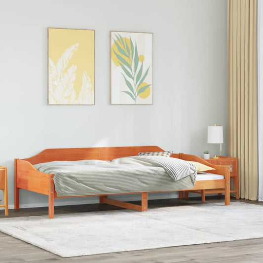 vidaXL Letto senza Materasso Marrone Cera 80x200 cm Legno di Pino