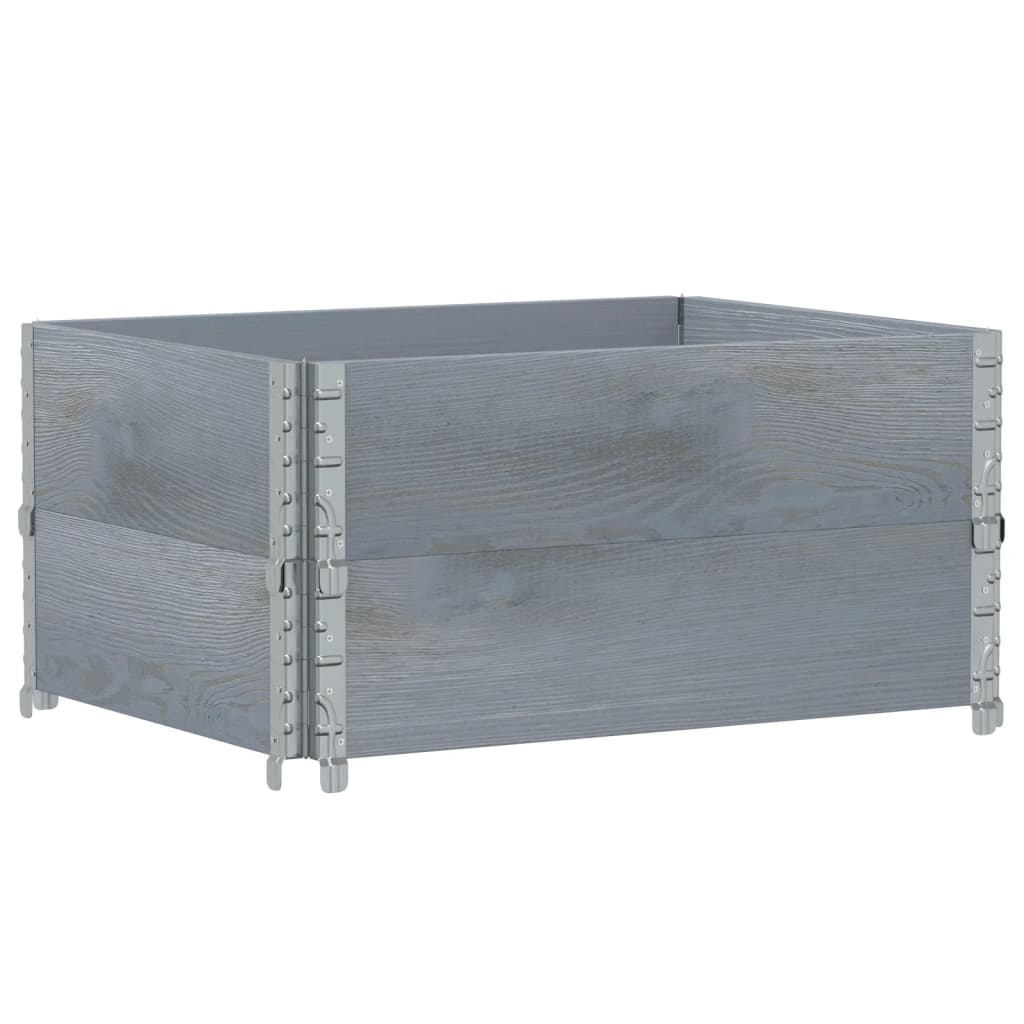vidaXL Fioriera da Giardino Grigia 80x60 cm Legno Massello di Pino VIDAXL