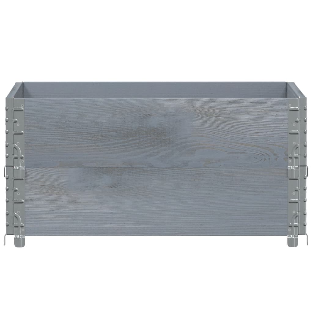 vidaXL Fioriera da Giardino Grigia 80x60 cm Legno Massello di Pino VIDAXL