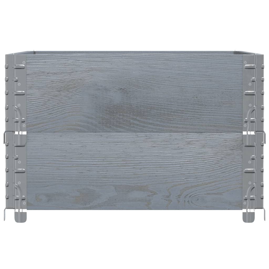 vidaXL Fioriera da Giardino Grigia 80x60 cm Legno Massello di Pino VIDAXL