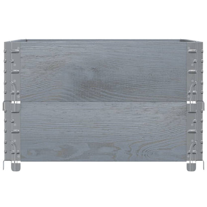 vidaXL Fioriera da Giardino Grigia 80x60 cm Legno Massello di Pino VIDAXL