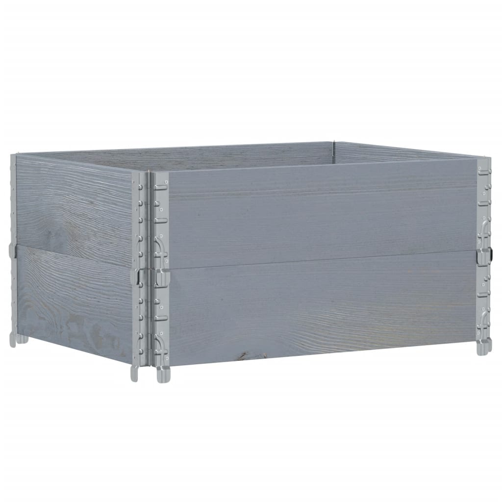 vidaXL Fioriera da Giardino Grigia 80x60 cm Legno Massello di Pino VIDAXL