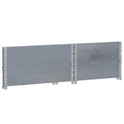 vidaXL Fioriera da Giardino Grigia 80x60 cm Legno Massello di Pino VIDAXL