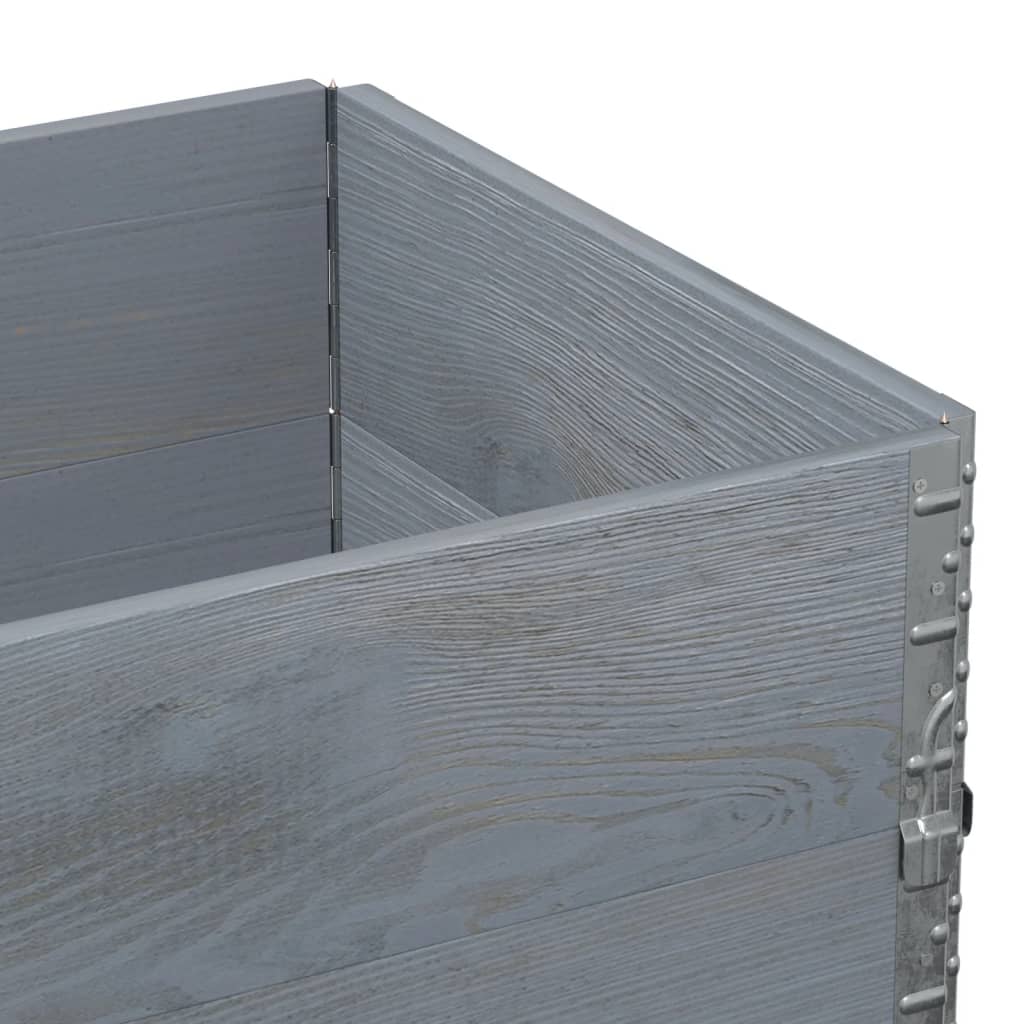 vidaXL Fioriera da Giardino Grigia 80x60 cm Legno Massello di Pino VIDAXL