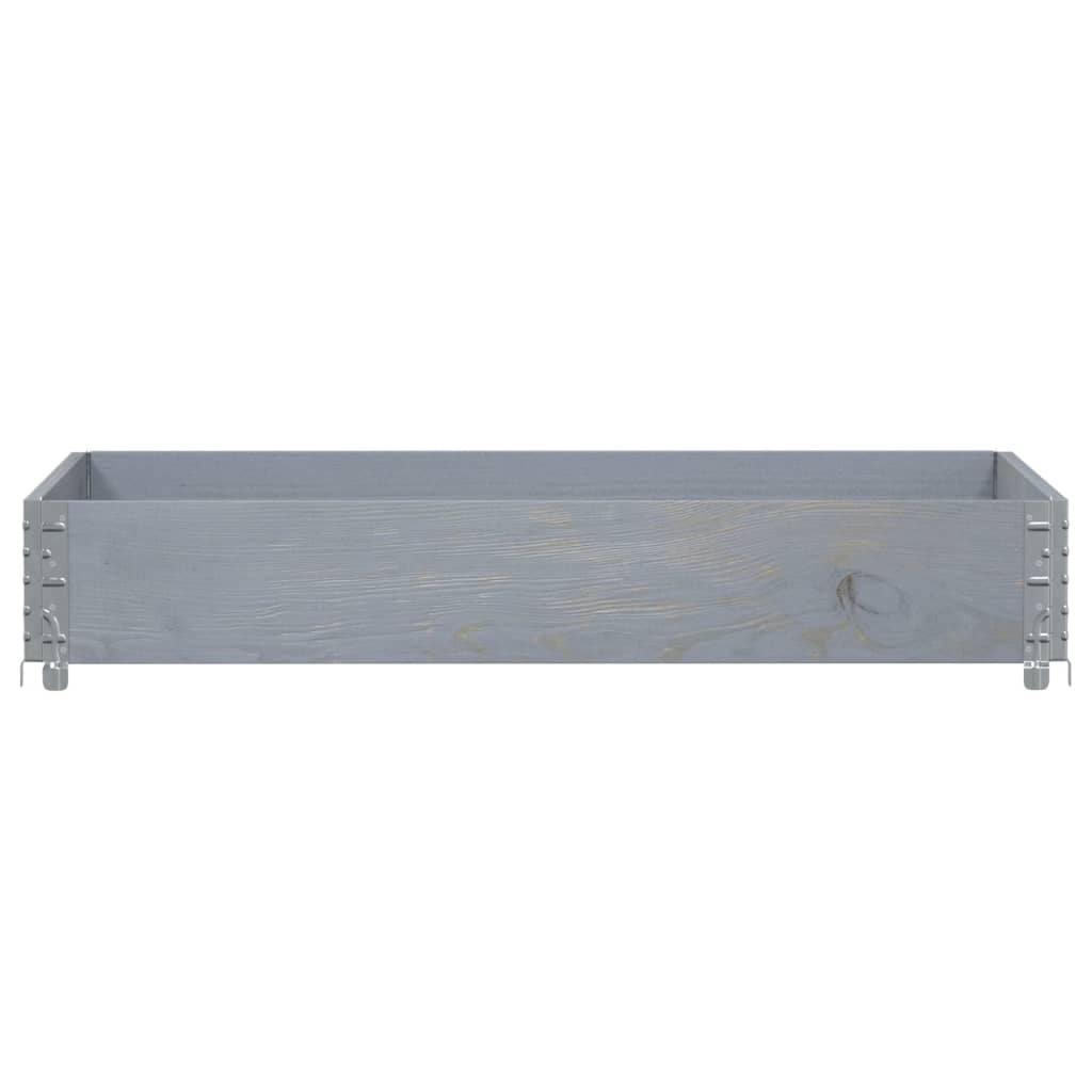 vidaXL Fioriera da Giardino Grigia 120x80 cm Legno Massello di Pino