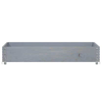 vidaXL Fioriera da Giardino Grigia 120x80 cm Legno Massello di Pino