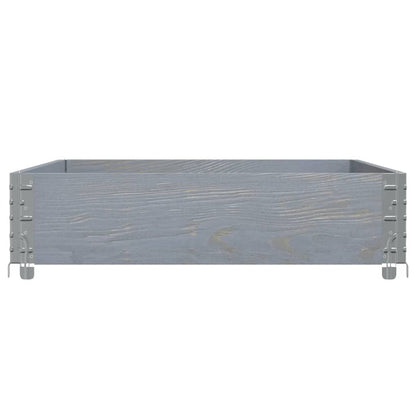 vidaXL Fioriera da Giardino Grigia 120x80 cm Legno Massello di Pino