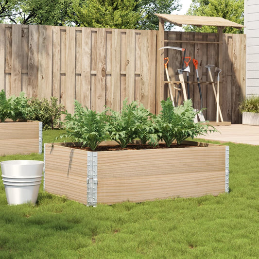 vidaXL Fioriera da Giardino Marrone 120x80 cm Legno Massello di Pino