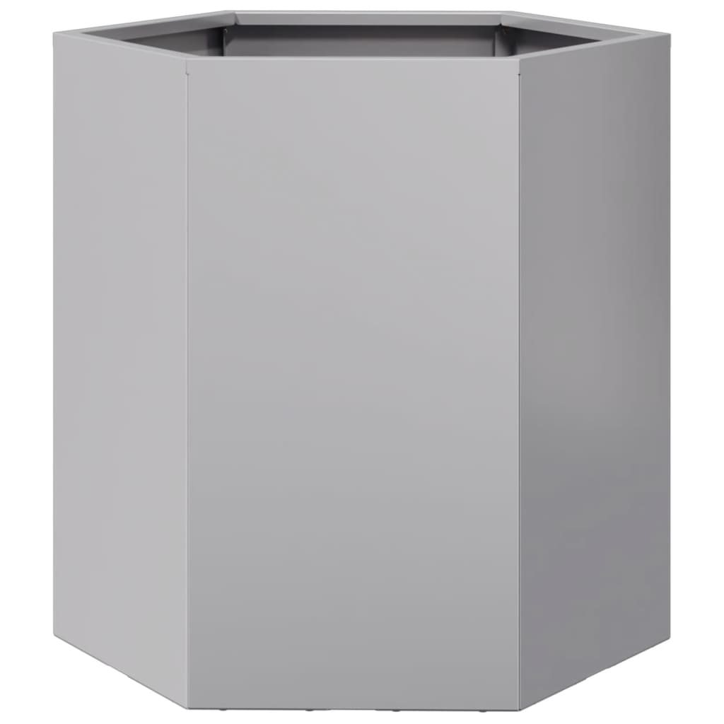 vidaXL Fioriera da Giardino Esagono 46x40x45 cm in Acciaio Zincato VIDAXL