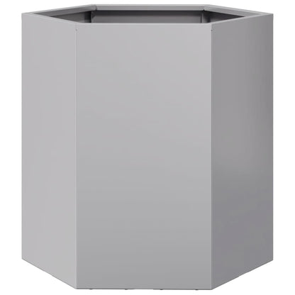 vidaXL Fioriera da Giardino Esagono 46x40x45 cm in Acciaio Zincato VIDAXL
