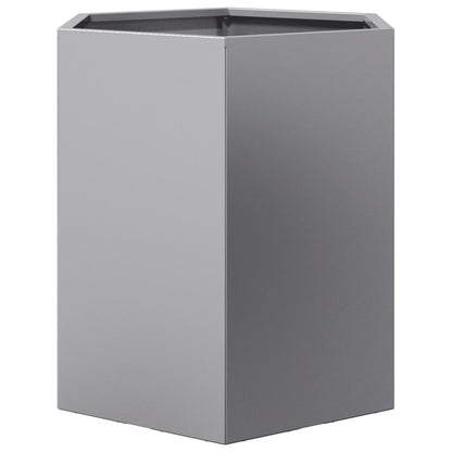 vidaXL Fioriera da Giardino Esagono 46x40x45 cm in Acciaio Zincato VIDAXL