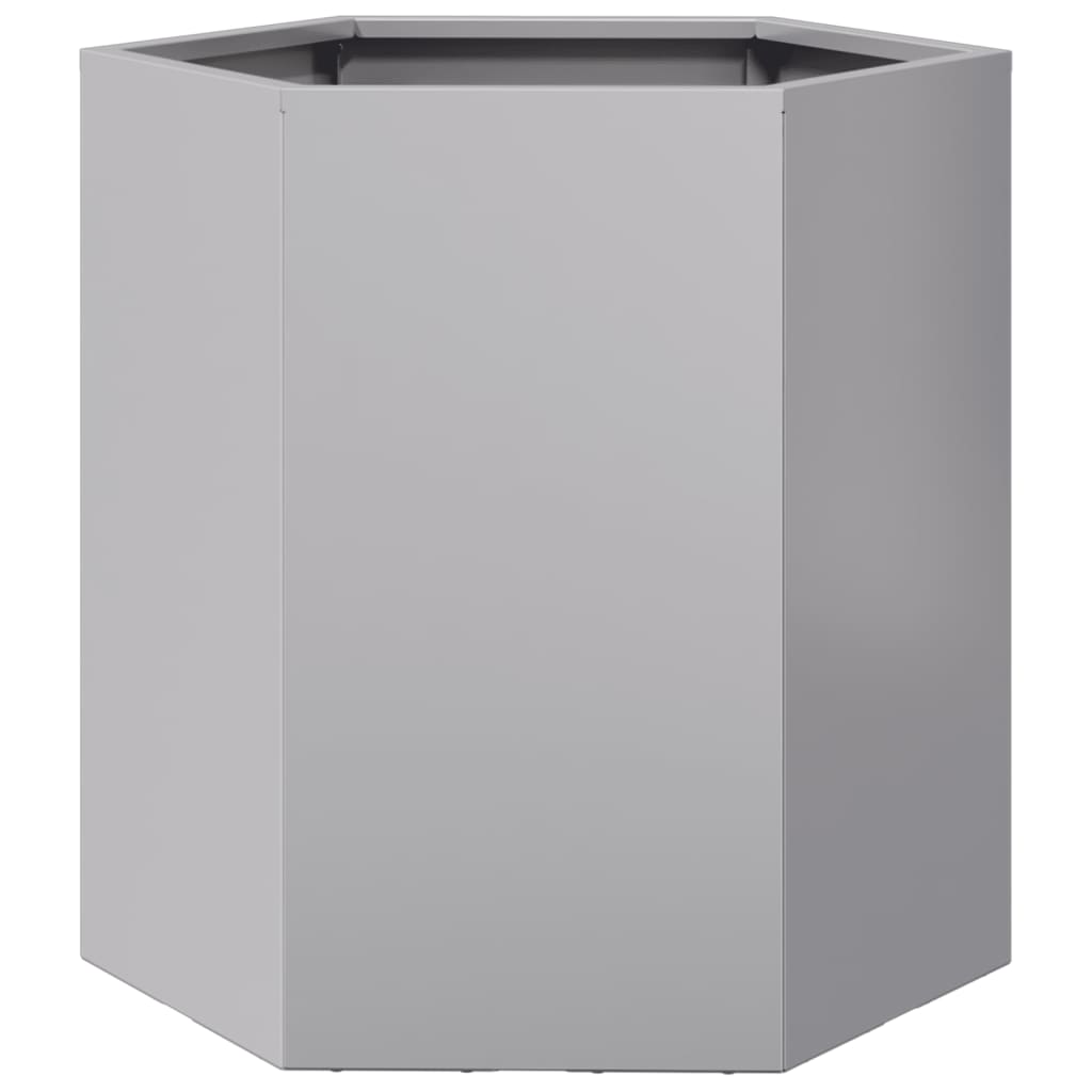 vidaXL Fioriera da Giardino Esagono 46x40x45 cm in Acciaio Zincato VIDAXL