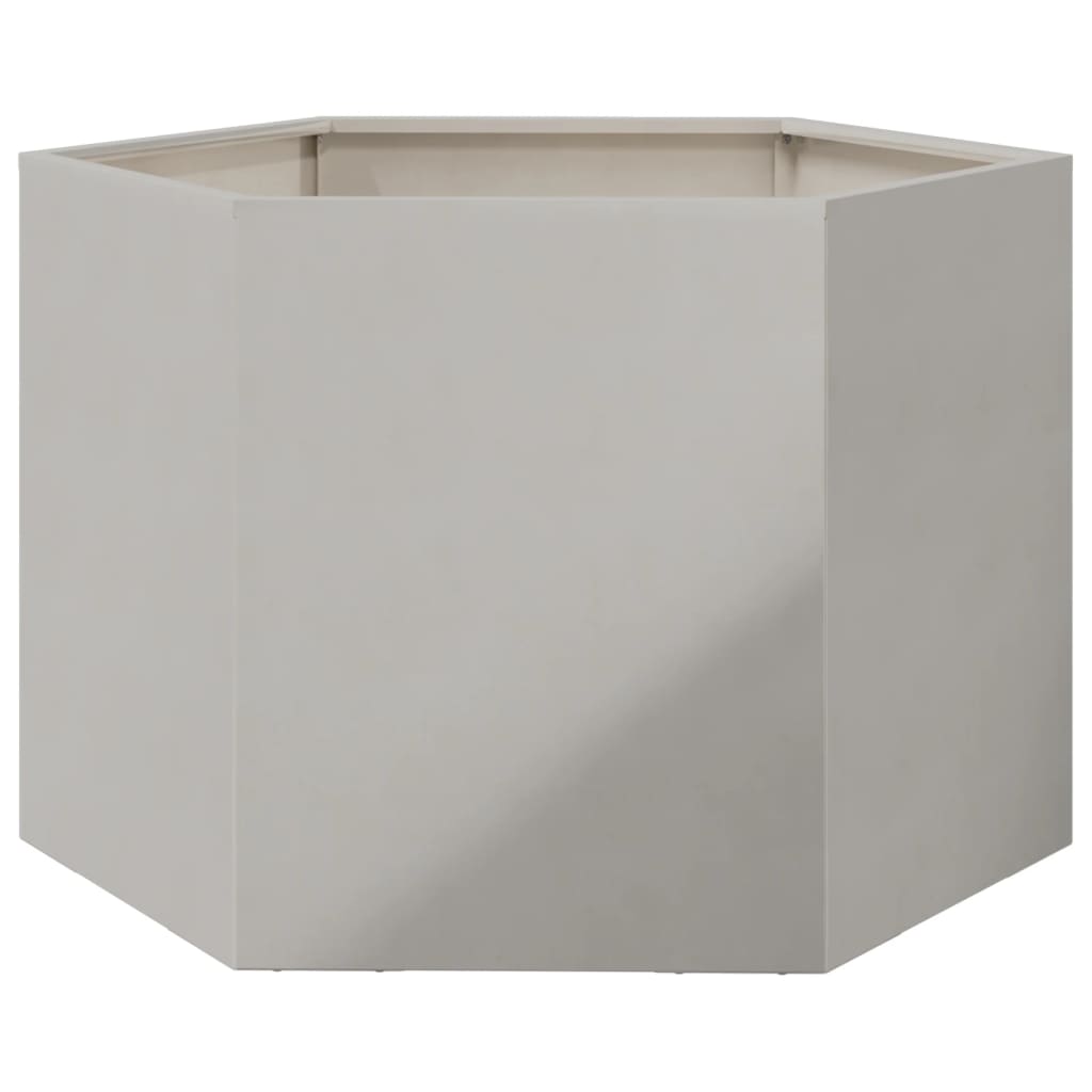 vidaXL Fioriera da Giardino Esagono 69x60x45 cm in Acciaio Inox VIDAXL