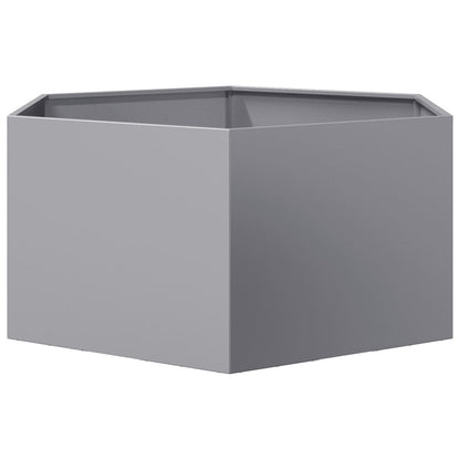 vidaXL Fioriera da Giardino Esagono 104x90x45 cm in Acciaio Zincato