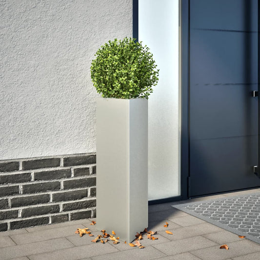 vidaXL Fioriera da Giardino Triangolare 30x26x75 cm in Acciaio Inox VIDAXL