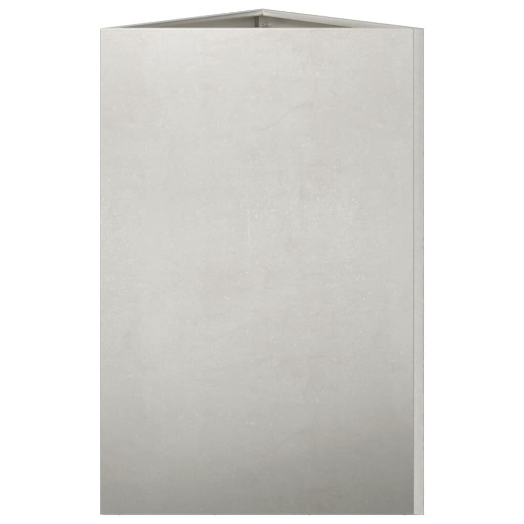 vidaXL Fioriera da Giardino Triangolare 50x43x75 cm in Acciaio Inox VIDAXL
