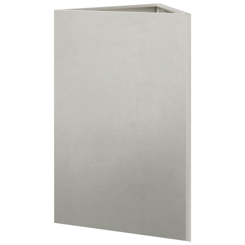 vidaXL Fioriera da Giardino Triangolare 50x43x75 cm in Acciaio Inox VIDAXL