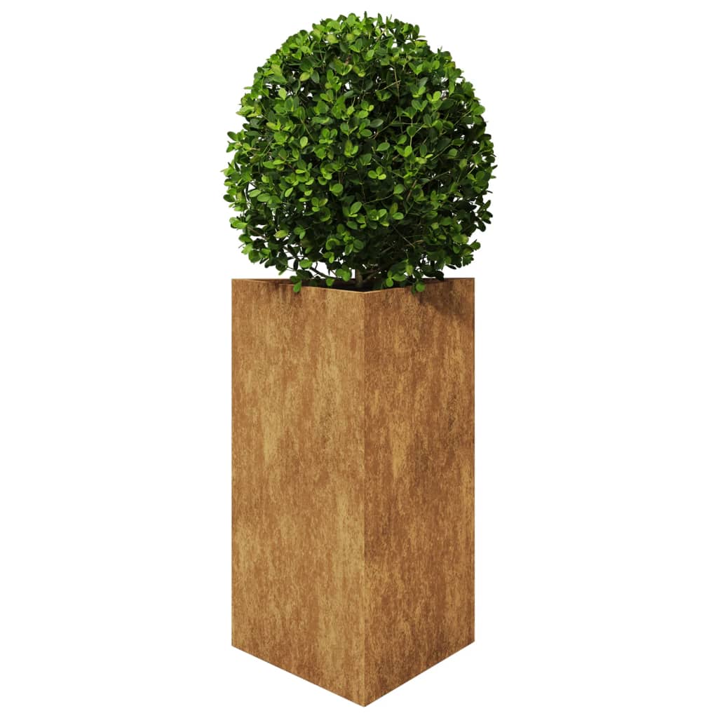 vidaXL Fioriera da Giardino Triangolare 50x43x75 cm in Acciaio Corten