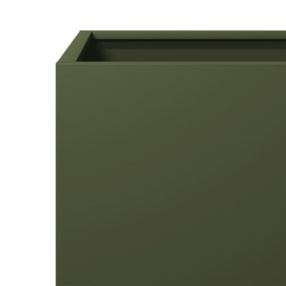 vidaXL Fioriera da Giardino Verde Oliva 40x40x40 cm in Acciaio