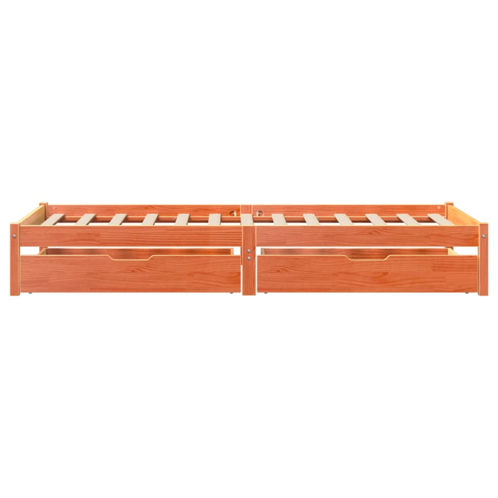 vidaXL Letto senza Materasso Marrone Cera 75x190 cm in Legno di Pino VIDAXL