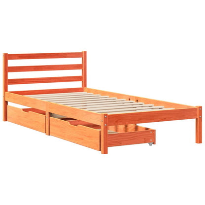 vidaXL Letto senza Materasso Marrone Cera 90x190 cm in Legno di Pino
